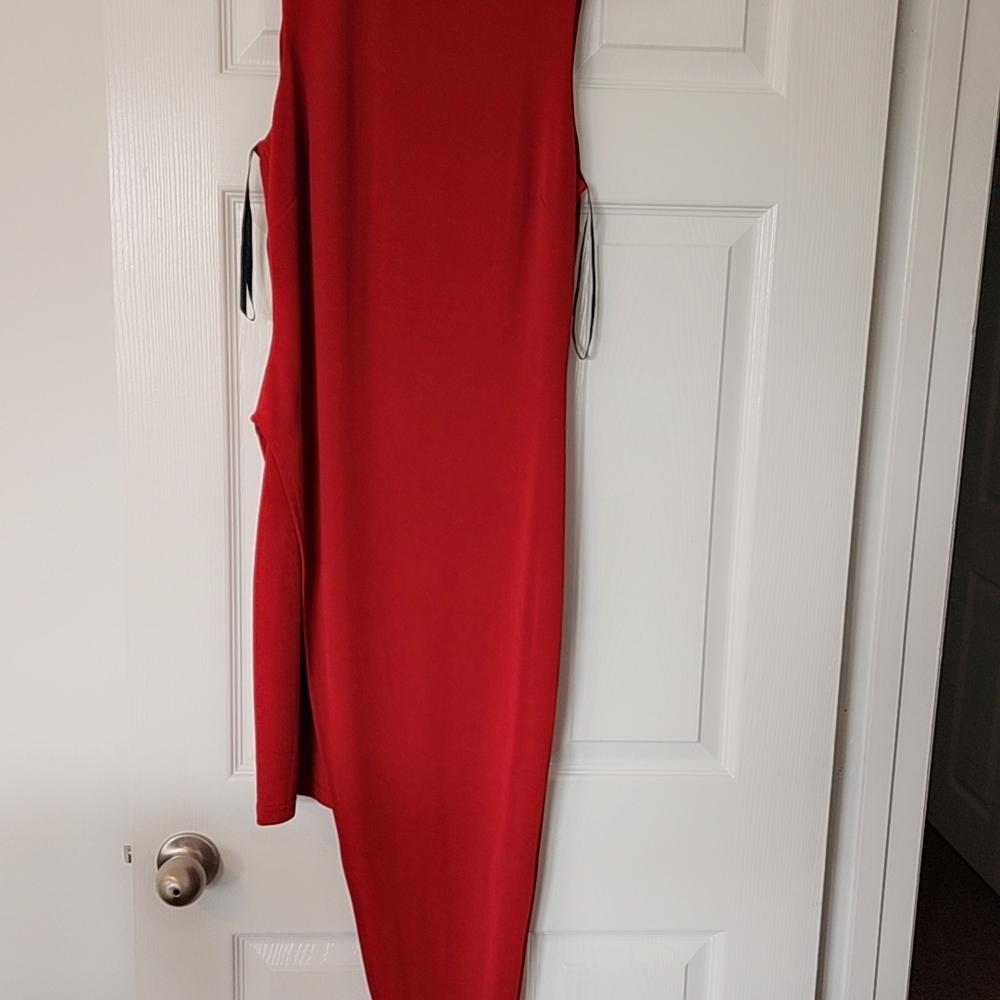 bebe Asymmetrical Red Dress